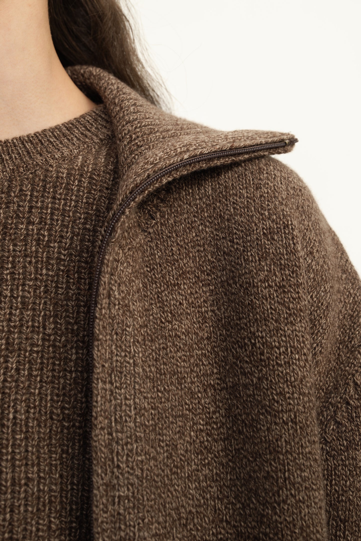 Heather Zip Cardigan