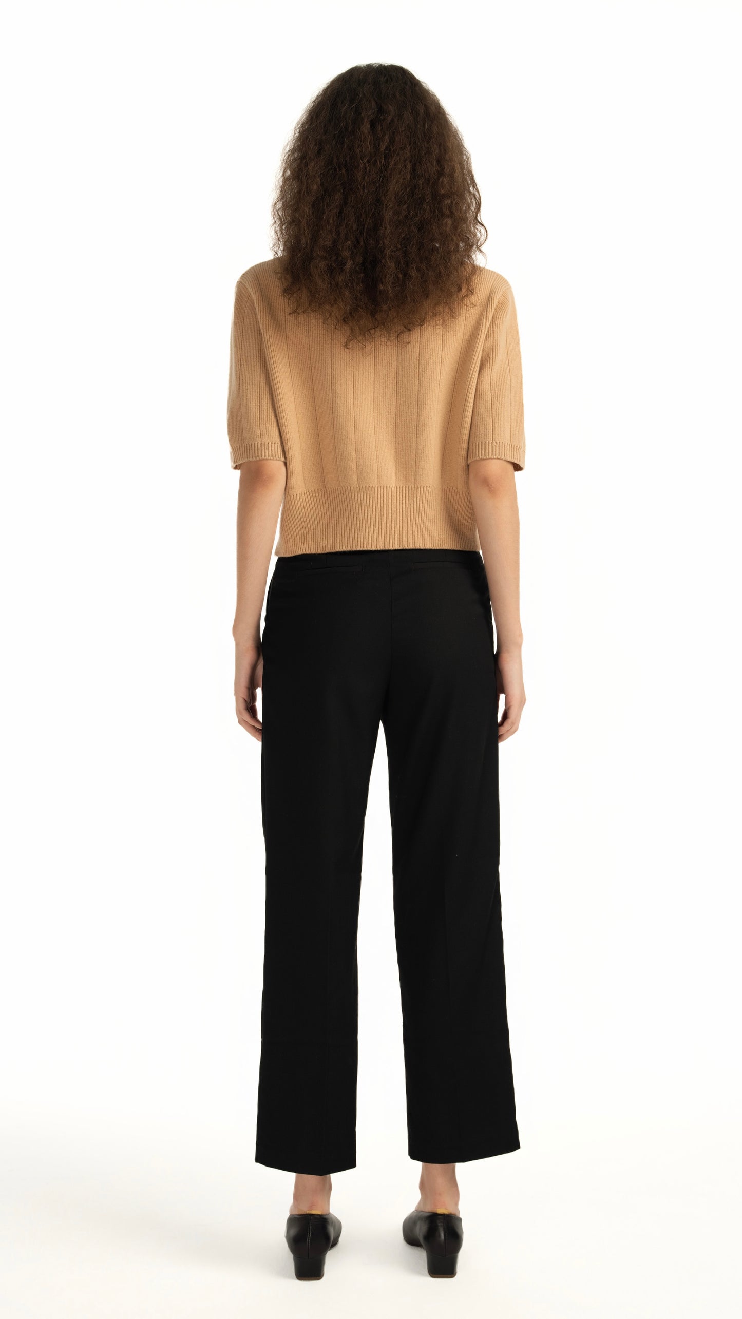 Camel Short-Sleeve Cardigan