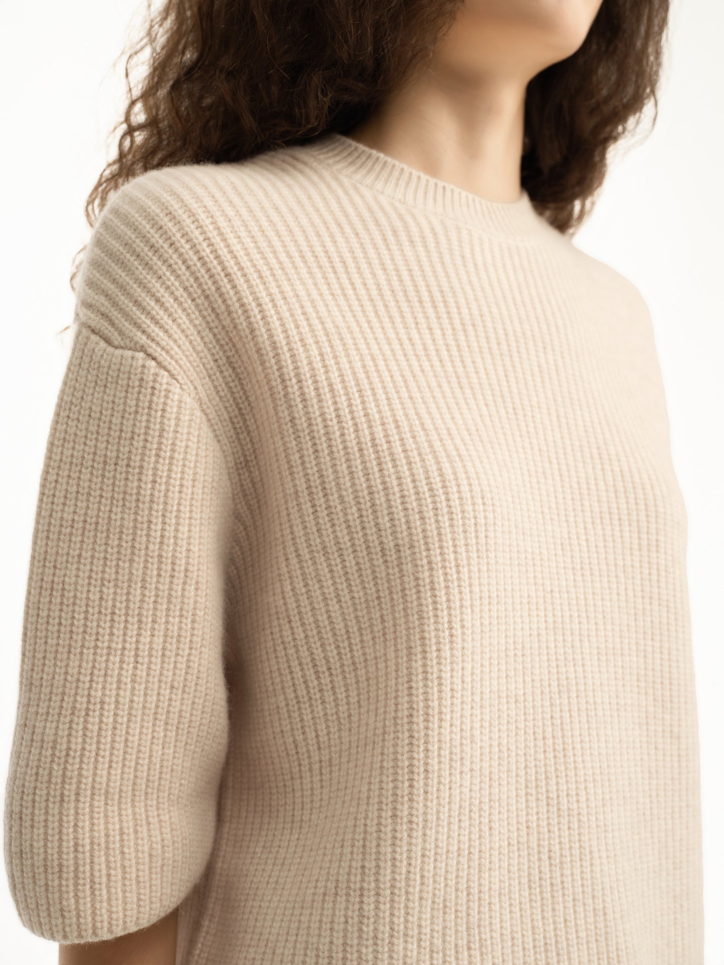 Oatmeal Short-Sleeve Top