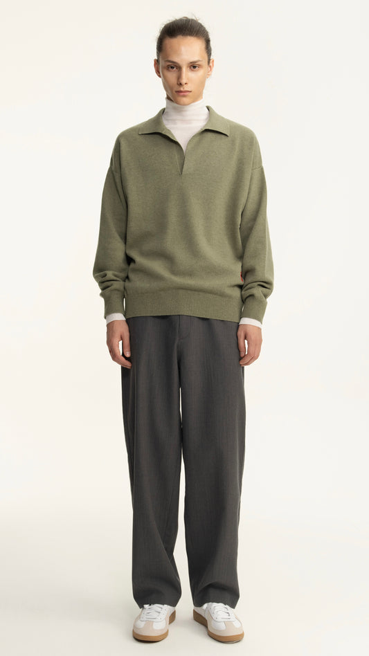 Sage Long-Sleeve Polo