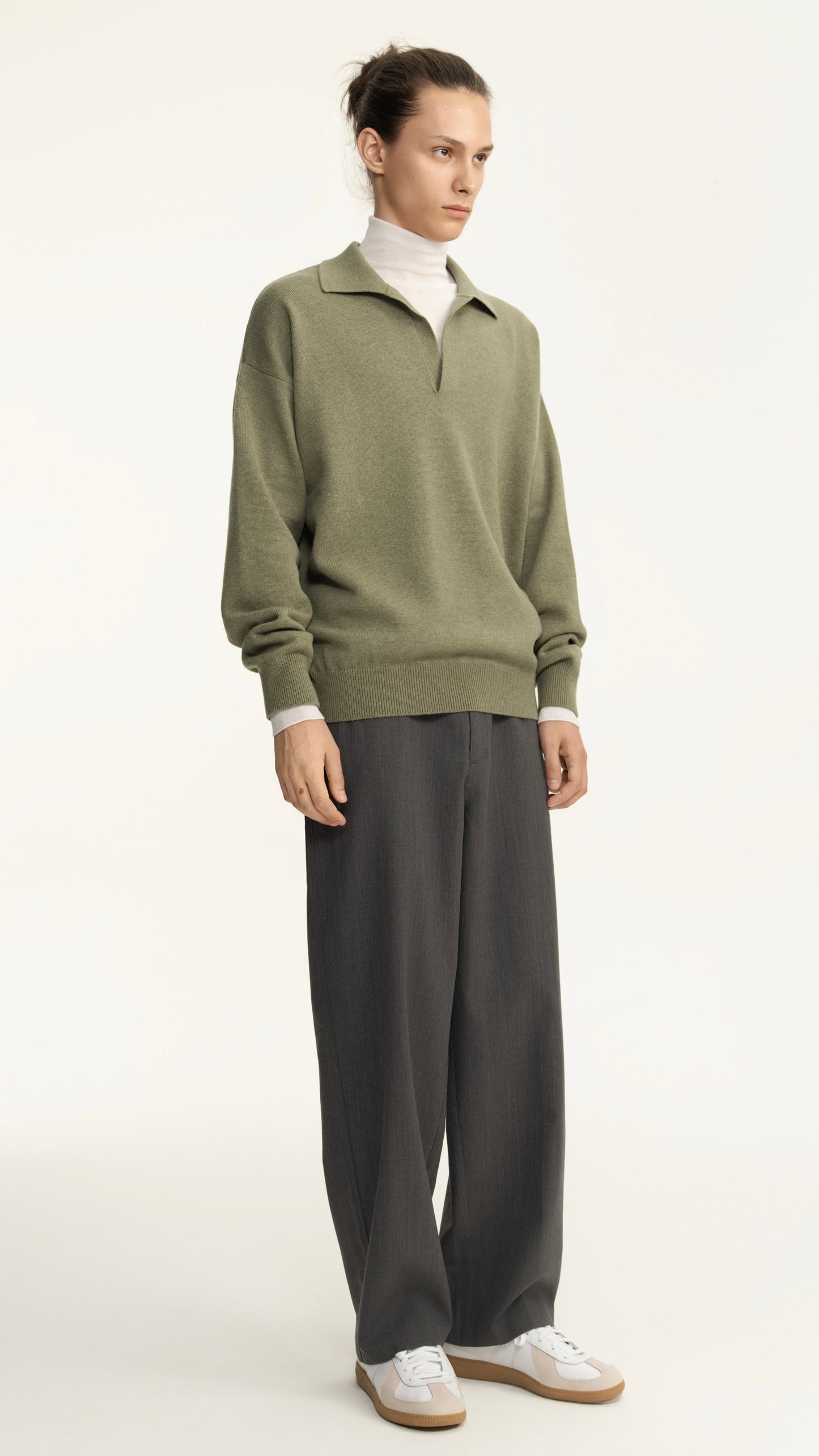 Sage Long-Sleeve Polo